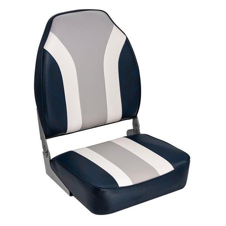 WISE Wise 8WD1062LS-932 Classic Series High Back Boat Seat; Navy; White & Grey 8WD1062LS-932